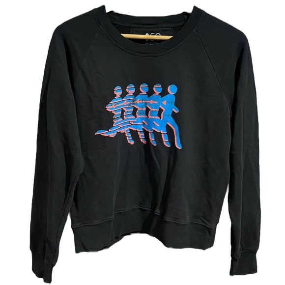 SPLITS59 Black Pullover Sweater with Runners Graphic Small - Picture 2 of 8